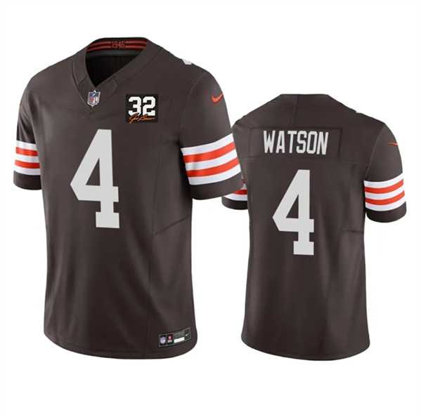 Men & Women & Youth Cleveland Browns #4 Deshaun Watson Brown 2023 F.U.S.E. With Jim Brown Memorial Patch Vapor Untouchable Limited Stitched Jersey,We sell and wholesale Men & Women & Youth Cleveland Browns #4 Deshaun Watson Brown 2023 F.U.S.E. With Jim Brown Memorial Patch Vapor Untouchable Limited Stitched Jersey on line form chian!